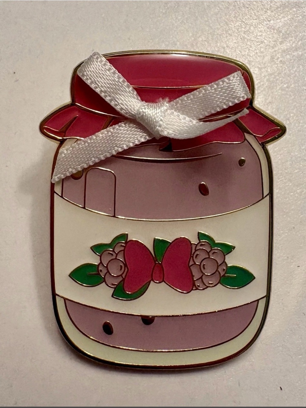 Disney Loungefly Pin Mickey and Friends Jam Jar Ribbon Daisy Duck Pink w/Box